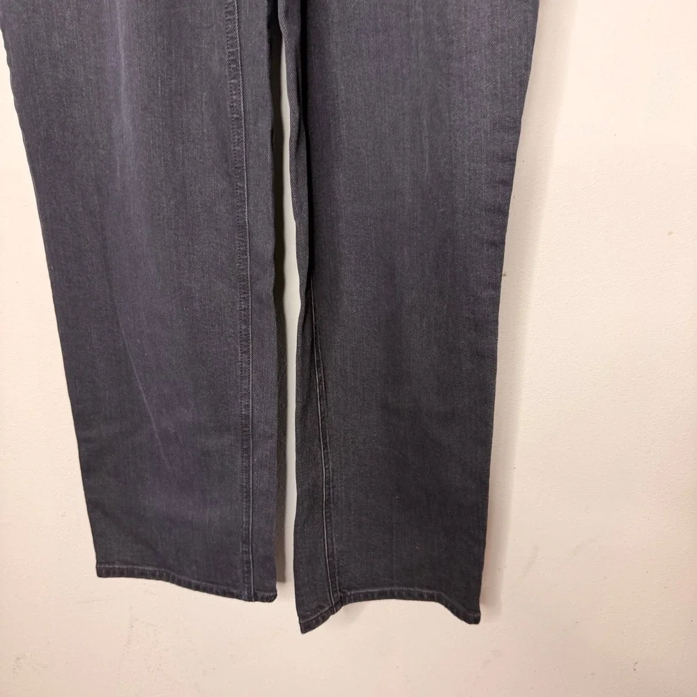 NWT Paige Denim Jeans Size 32 Sarah Straight Ankle High Rise Jeans‎ Vacant Black
